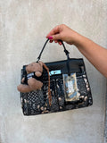 Borsa bianca e nera